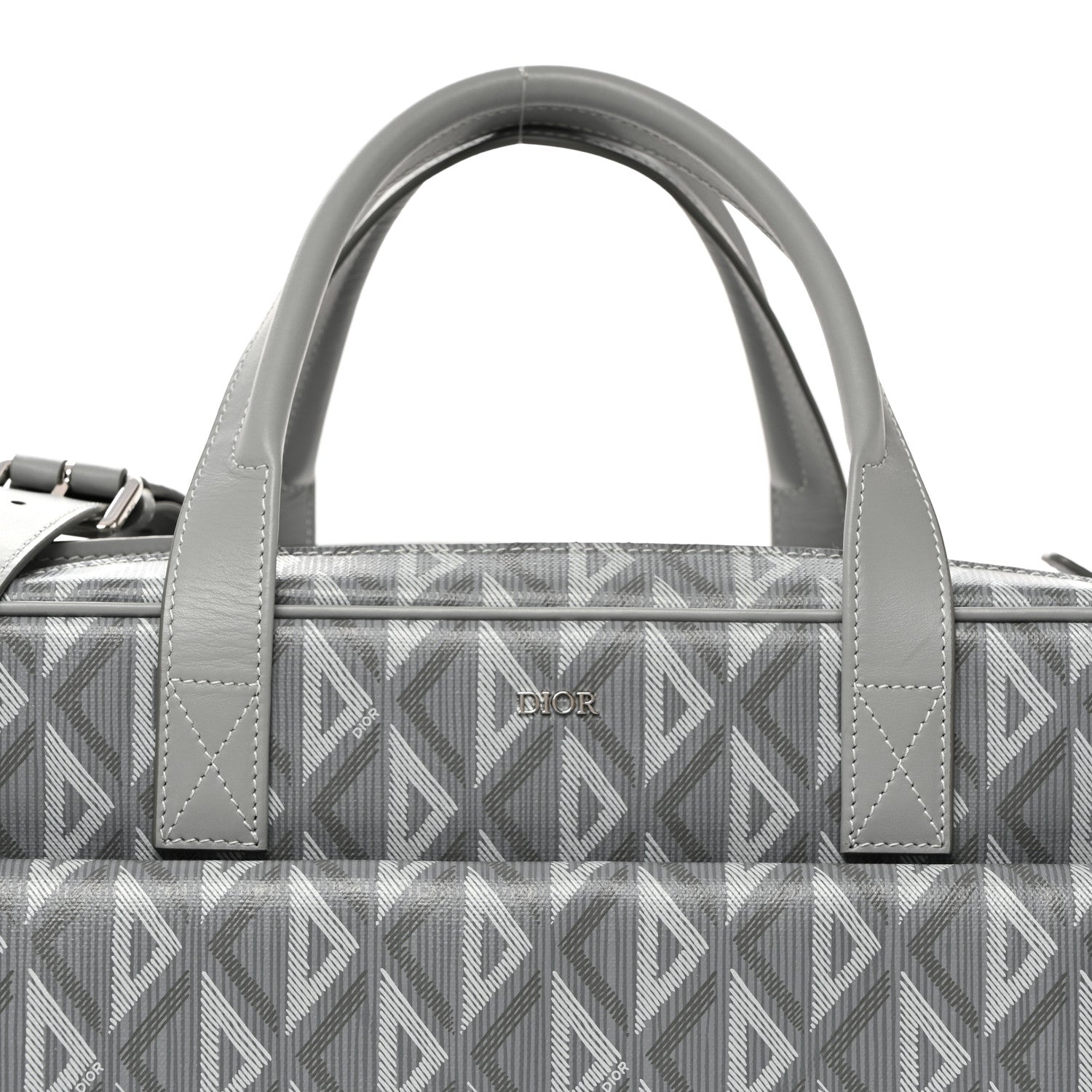 Christian Dior CD Diamond Canvas Calfskin Hit The Road Pet Carrier Gray 7 of 10
