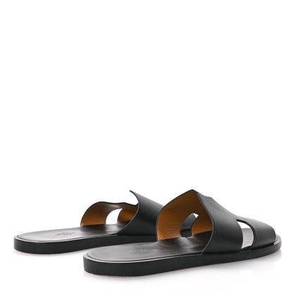 Hermes Calfskin Mens Izmir Sandals 42.5 Black 5 of 8