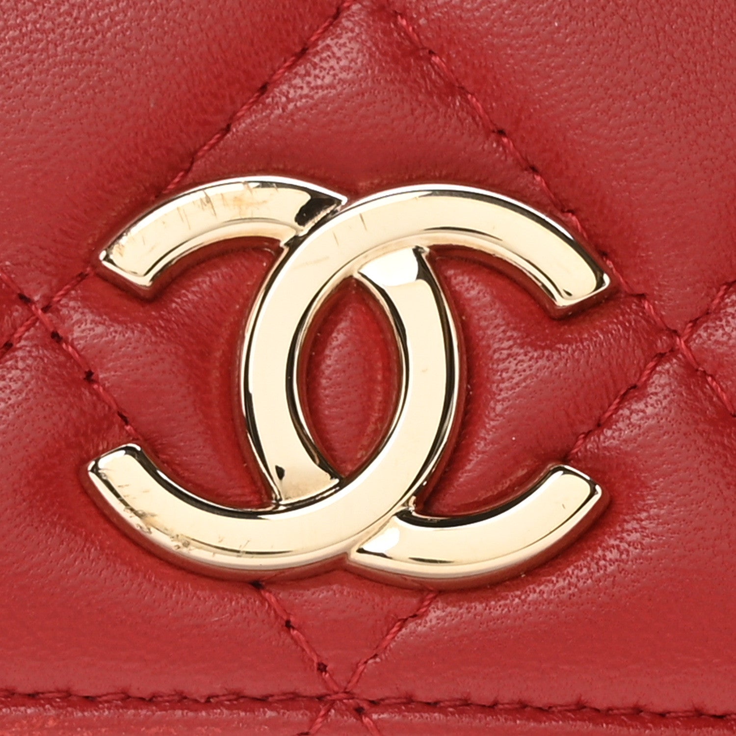Chanel Lambskin Quilted Waist Bag With Pouch Red 8 of 10