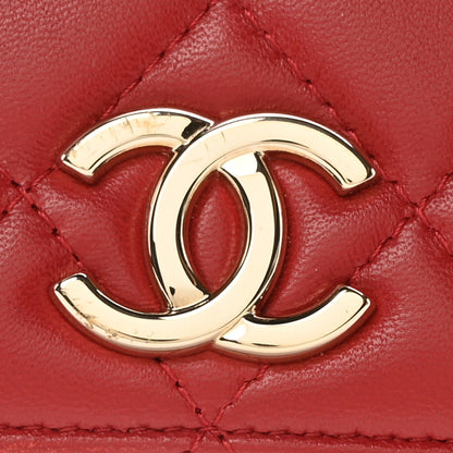 Chanel Lambskin Quilted Waist Bag With Pouch Red 8 of 10