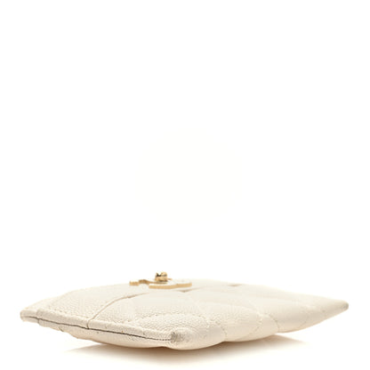 Chanel Caviar Quilted Vintage Mademoiselle Card Holder White 4 of 12