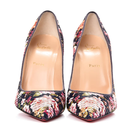 Christian Louboutin Tissu Baigneuse Pigalle Follies 100 Pumps 40.5 Multi 2 of 8