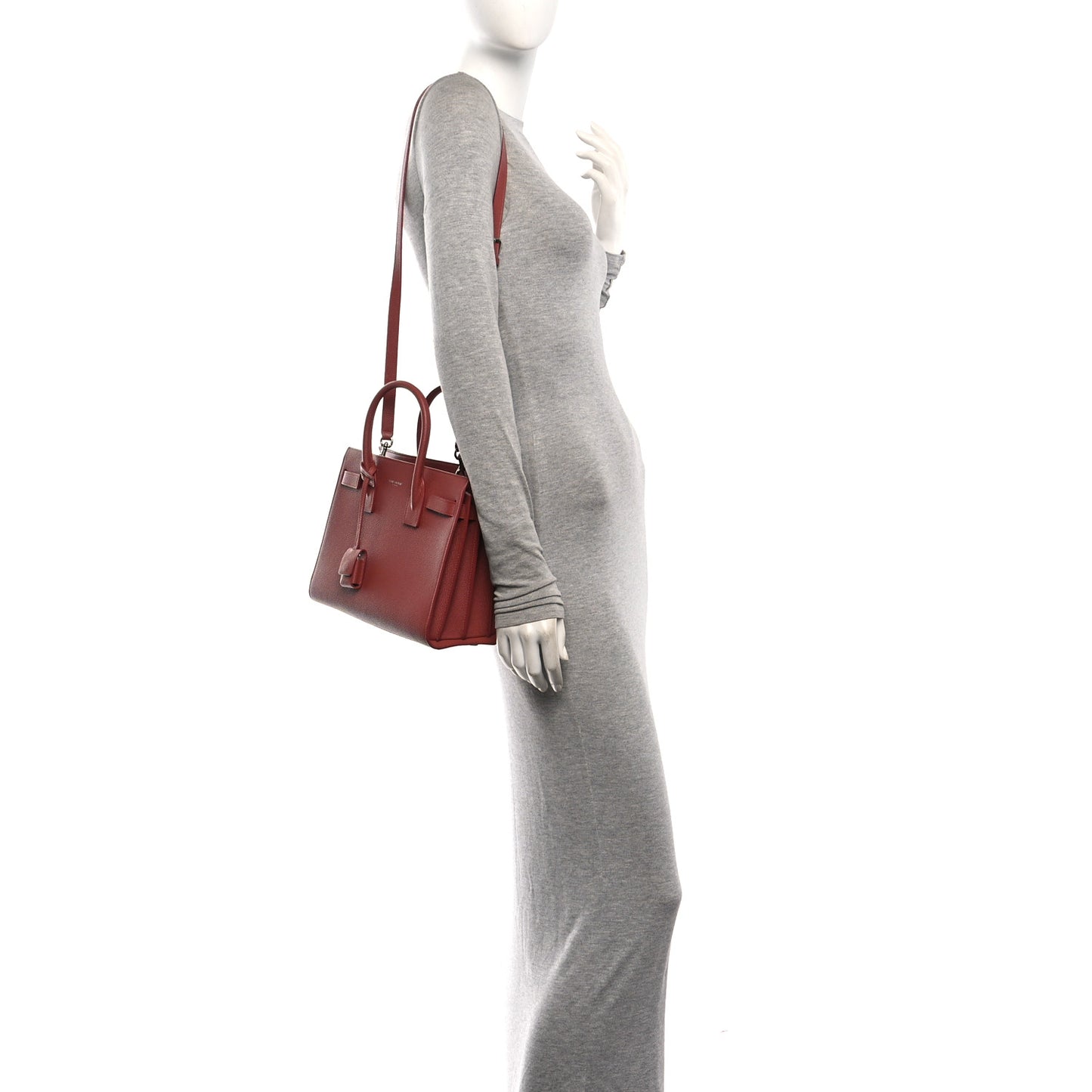 Grained Calfskin Topstich Baby Sac De Jour Mystic Rose