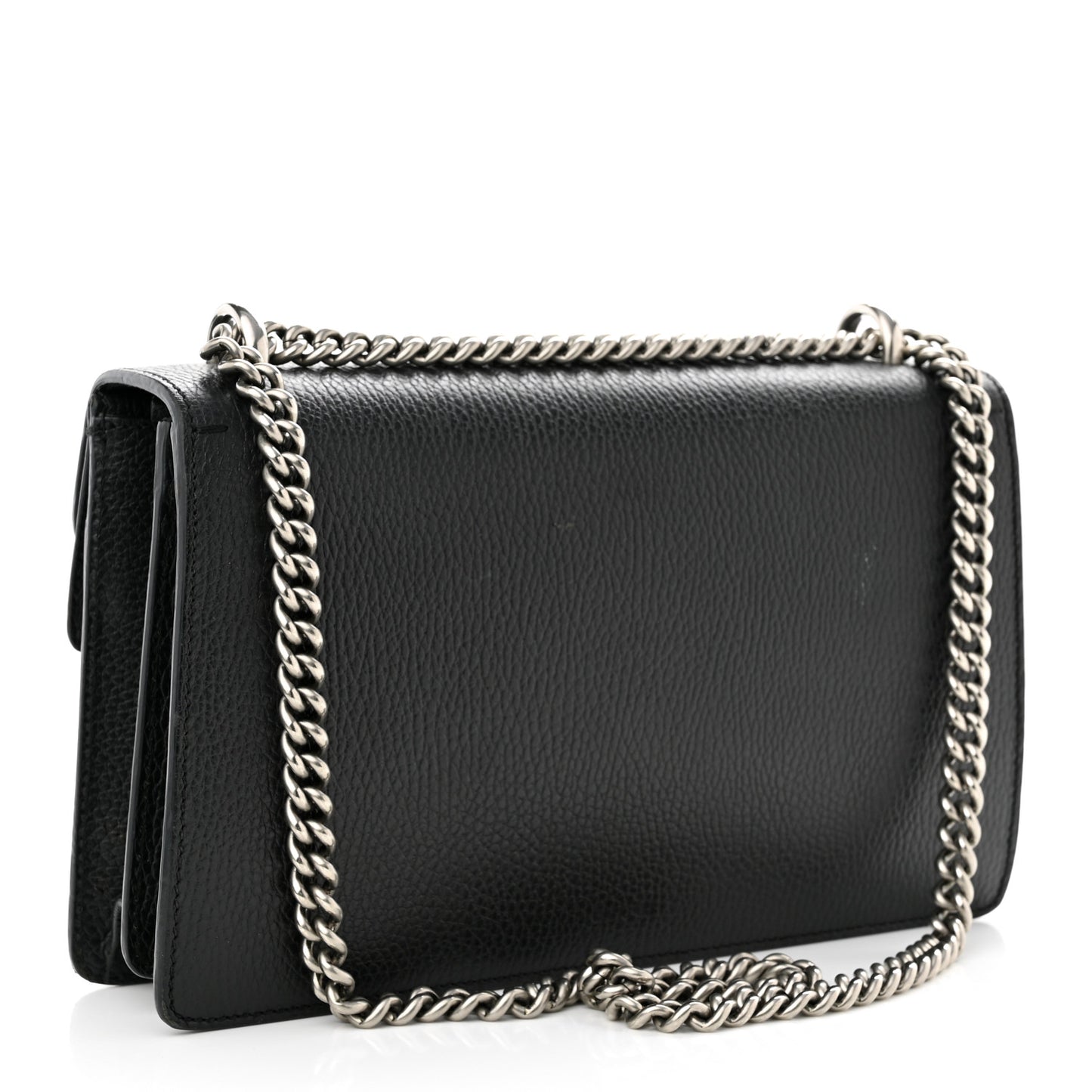 Pebbled Calfskin Small Dionysus Shoulder Bag Black