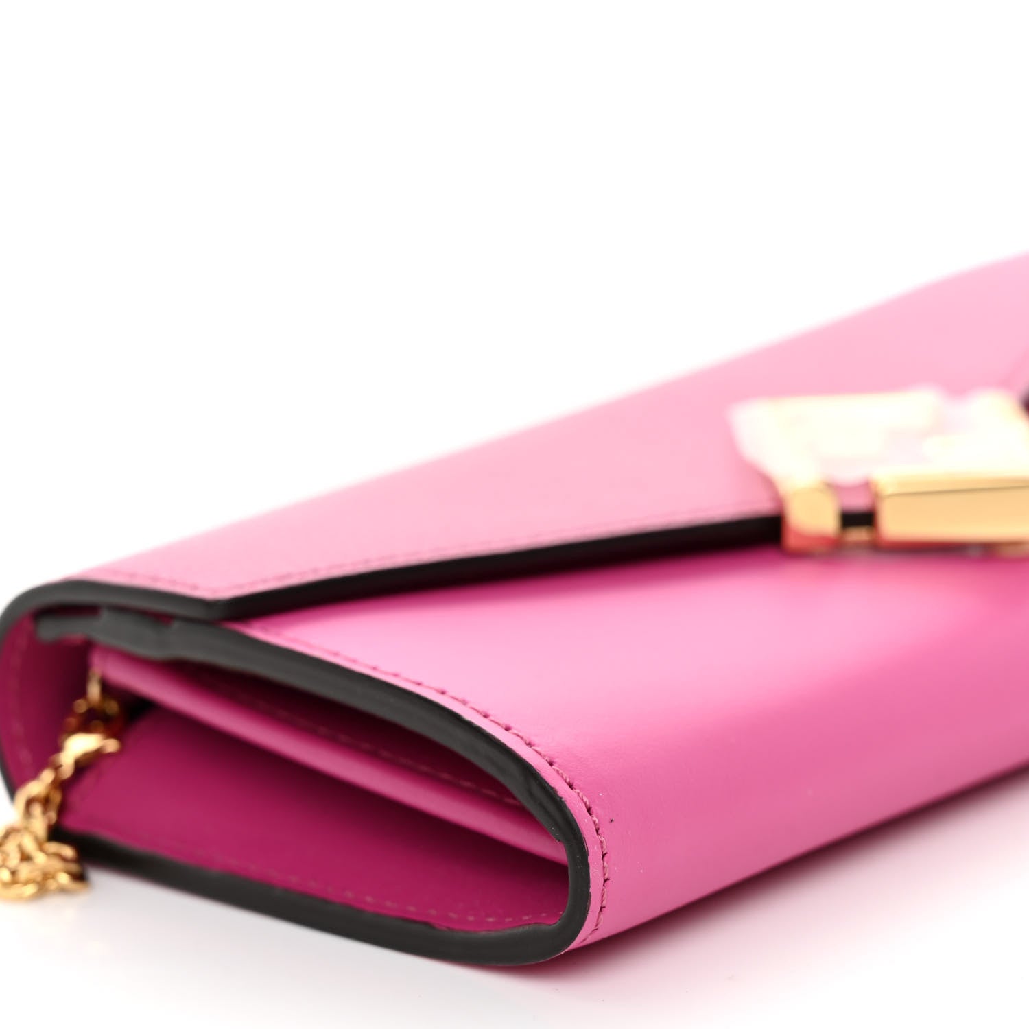 Fendi Vitello King Cruise FF Diamonds Continental Envelope Wallet On Chain Geranio Ciclamino Pilar 8 of 9