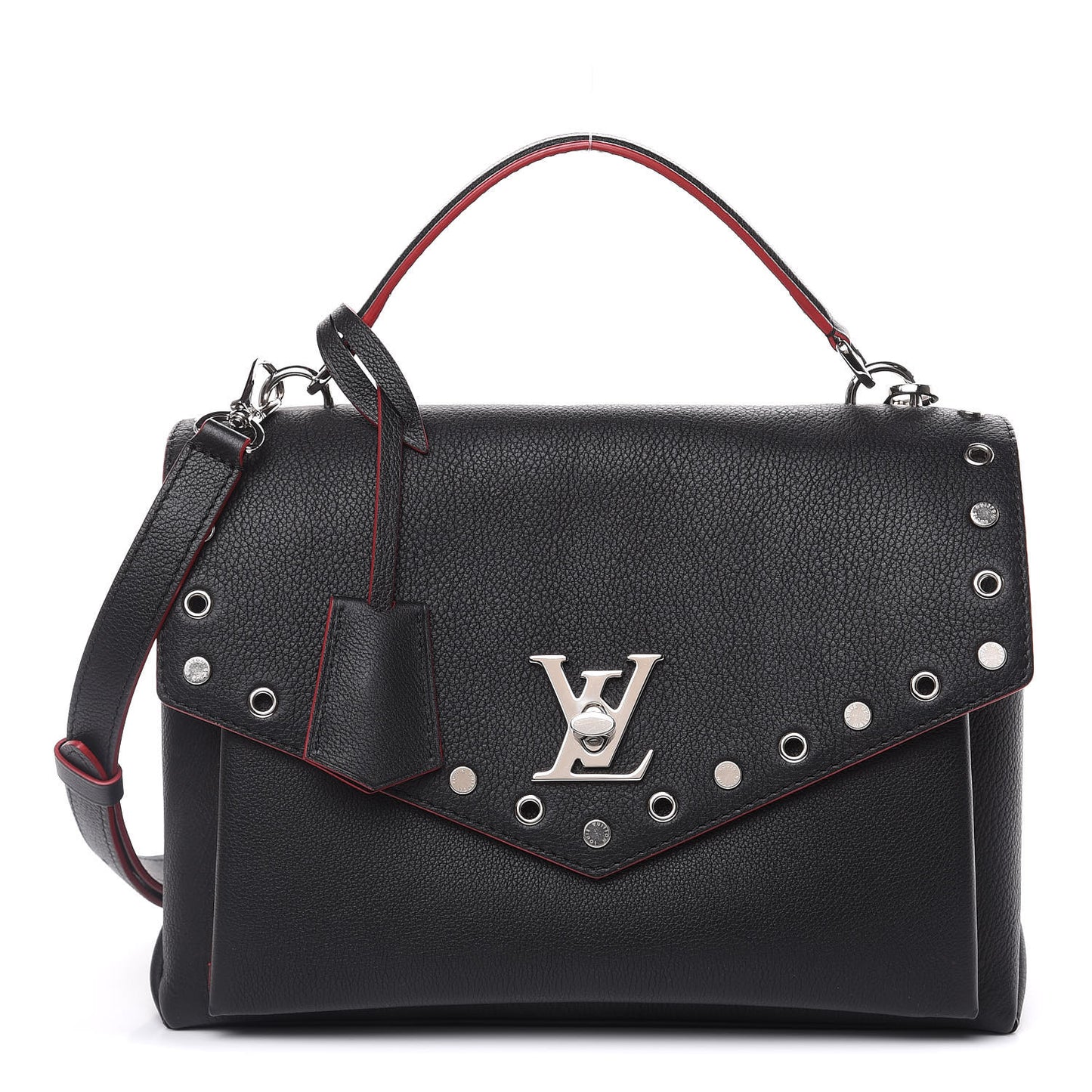 Soft Calfskin My Lockme Rivets Black