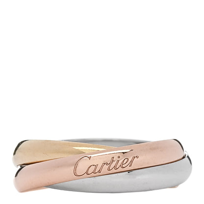 Cartier 18K Pink Yellow White Gold Small Trinity Ring 52 6 1 of 5