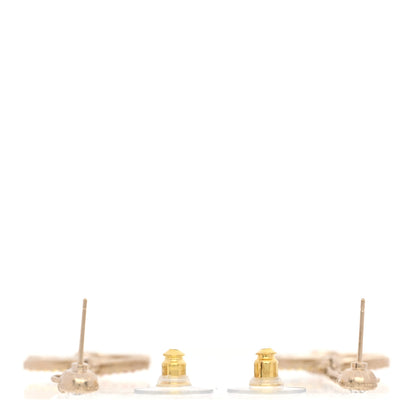 Chanel Crystal CC Drop Earrings Gold Multicolor 3 of 5