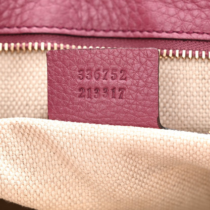 Gucci Pebbled Calfskin Medium Soho Flap Crossbody Peonia Flower 7 of 11