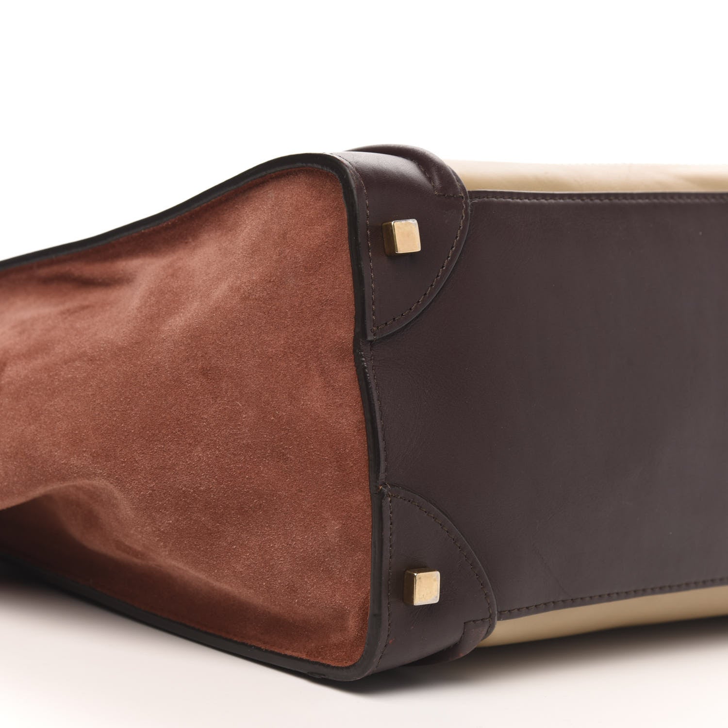 Celine Satin Calfskin Suede Mini Tri-Color Luggage Beige 8 of 18