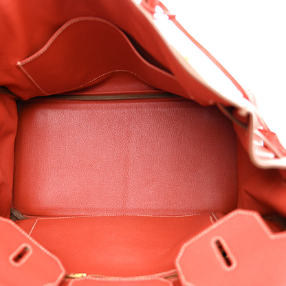 Hermes Taurillon Clemence Birkin 35 Sanguine 5 of 16