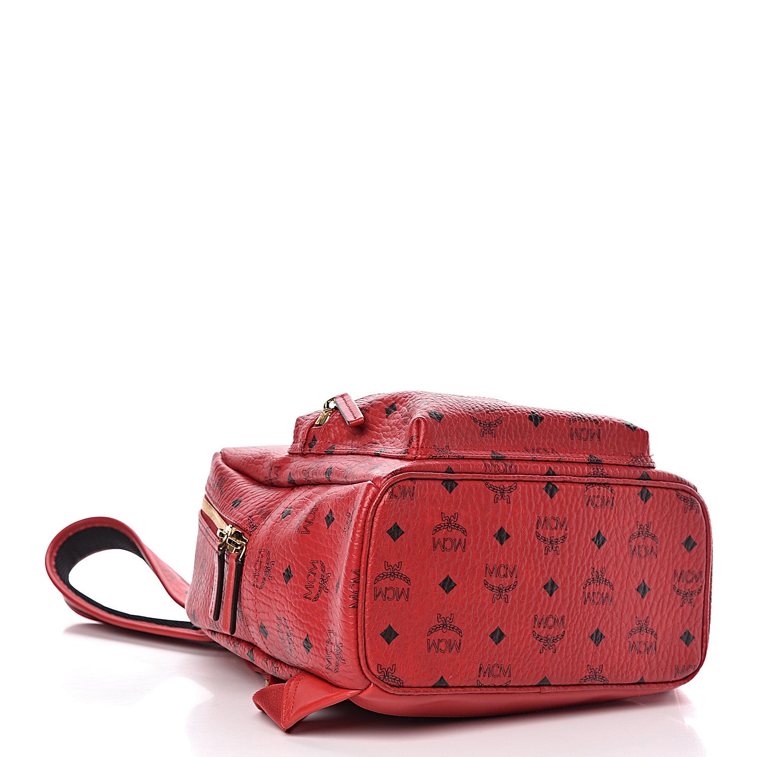 MCM Visetos Small Stark Backpack Red 4 of 13