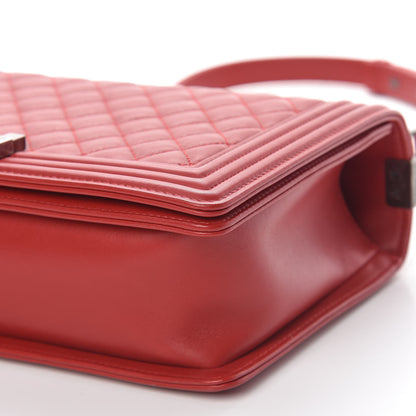 Chanel Calfskin Quilted New Medium Boy Flap Red 11 of 13
