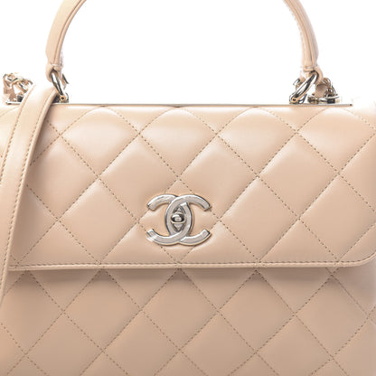 Chanel Lambskin Quilted Small Trendy CC Dual Handle Flap Bag Beige 12 of 13