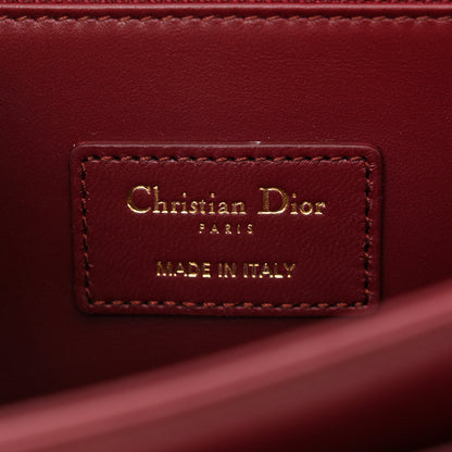 Christian Dior Lambskin Cannage My Dior Top Handle Bag Burgundy 6 of 10
