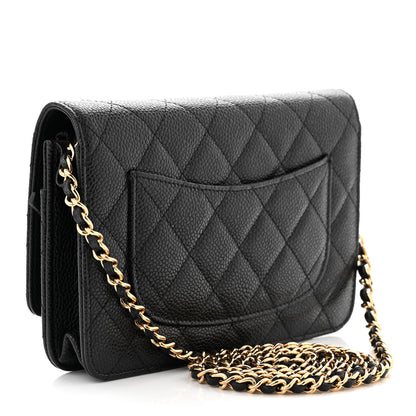 Chanel Caviar Quilted Wallet on Chain WOC Black 3 of 13