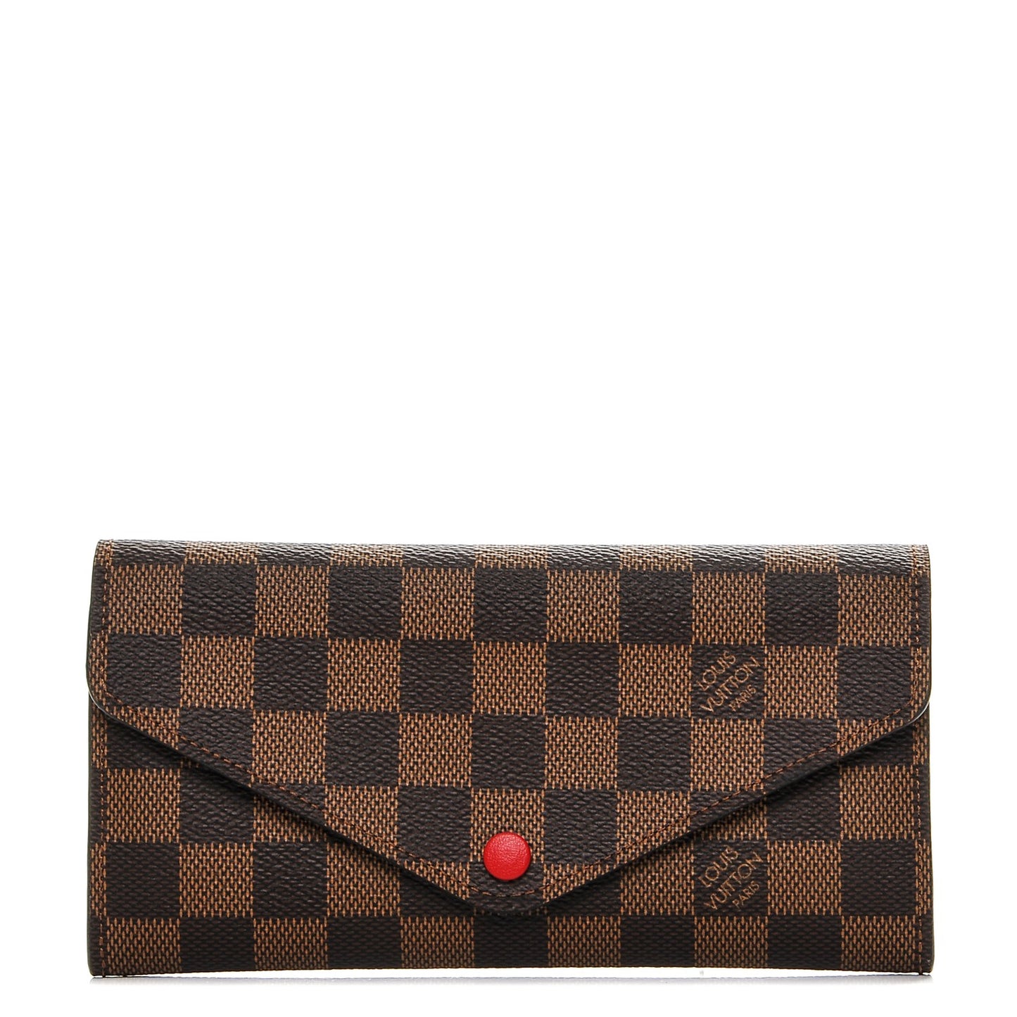 Damier Ebene Josephine Wallet Red