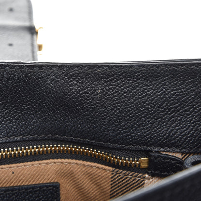 Burberry Soft Grain Calfskin Small Buckle Tote Black 11 of 14