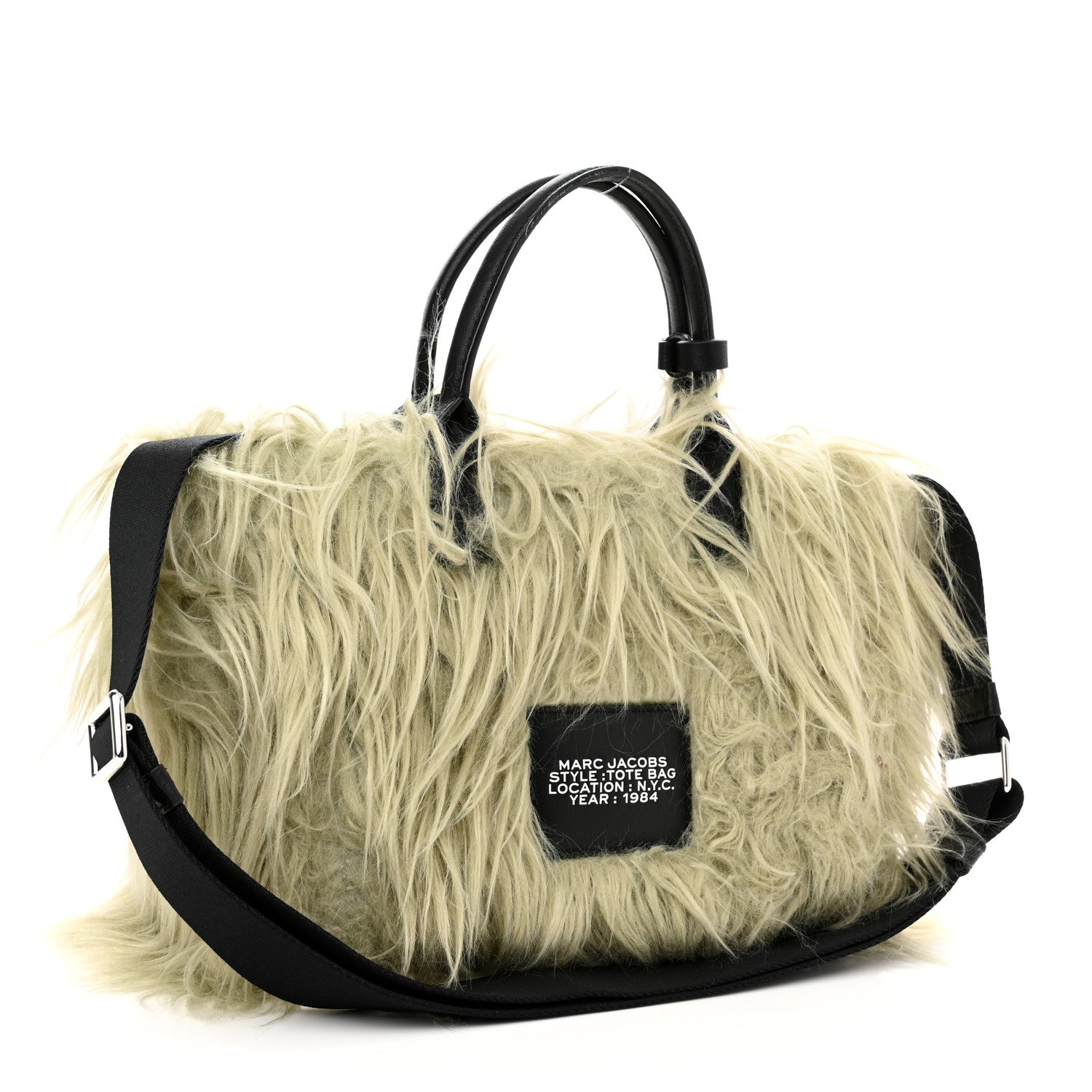 Marc Jacobs Faux Fur Mini The Creature Tote Bag Pistachio 3 of 12