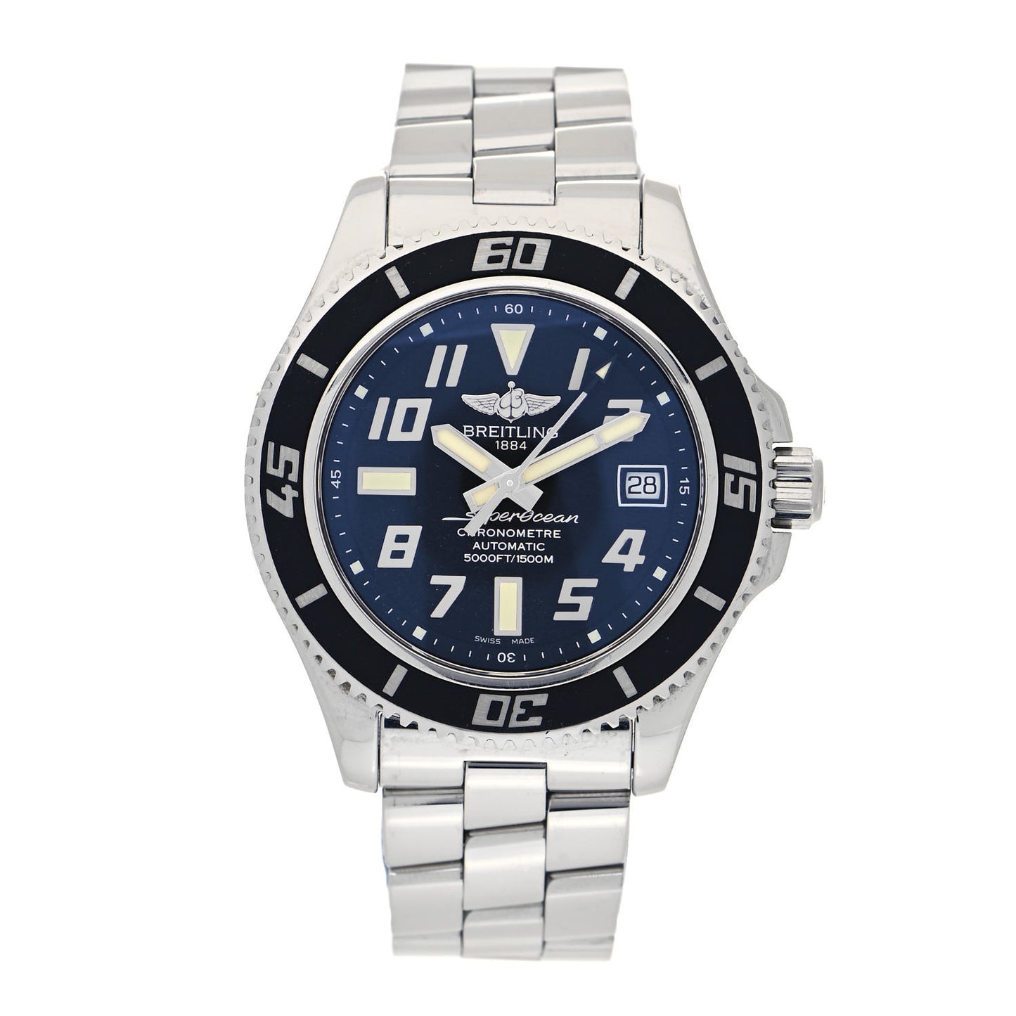 Stainless Steel 42mm SuperOcean Automatic Watch Blue A17364