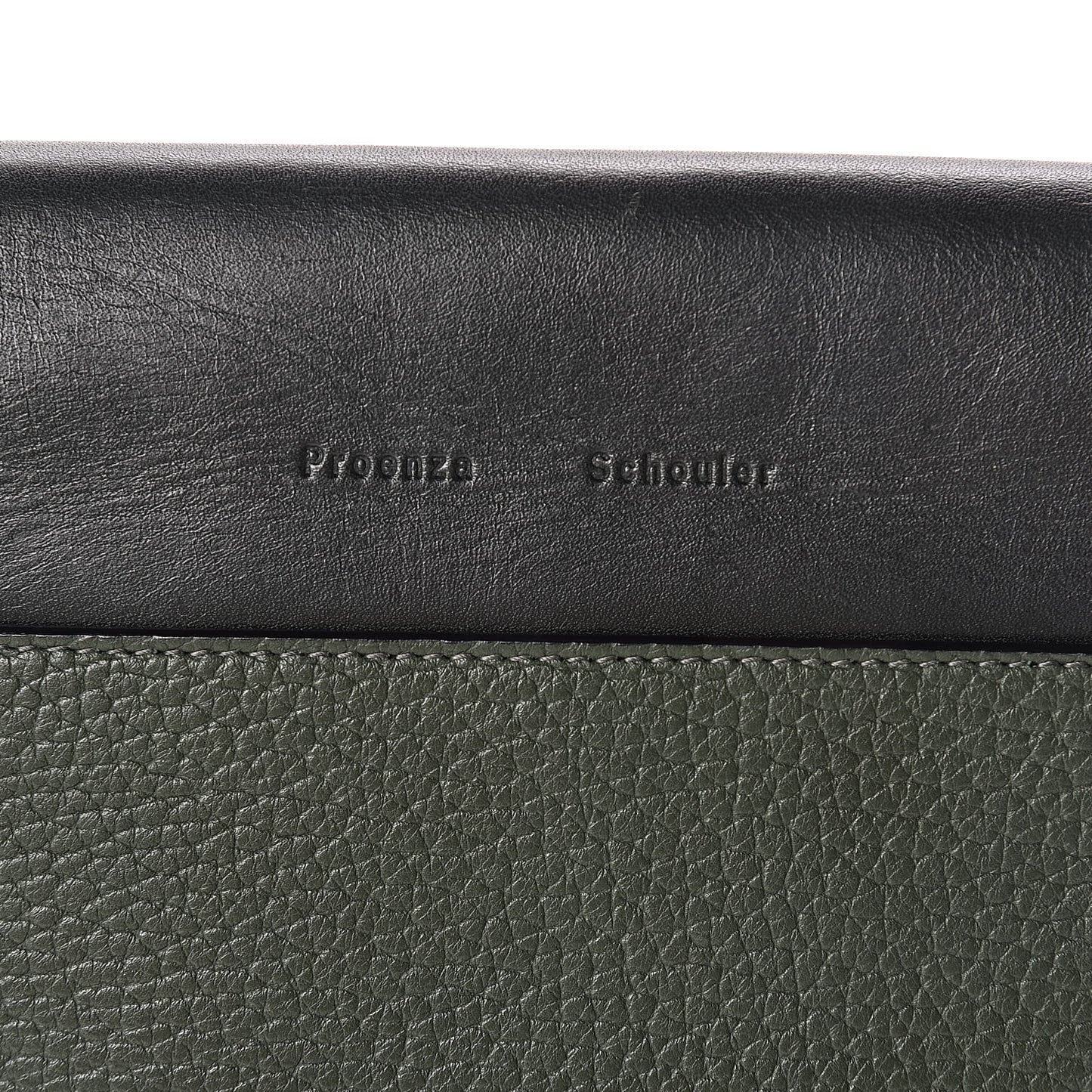 Ciclone Pebbled Calfskin Suede PS Elliot Clutch Dark Military