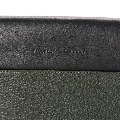 Proenza Schouler Ciclone Pebbled Calfskin Suede PS Elliot Clutch Dark Military 7 of 13