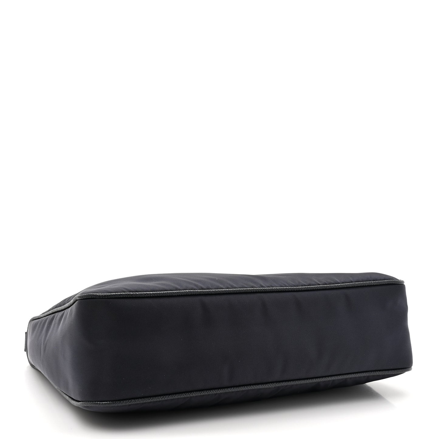 Tessuto Nylon Saffiano Pocket Zippered Shoulder Bag Navy