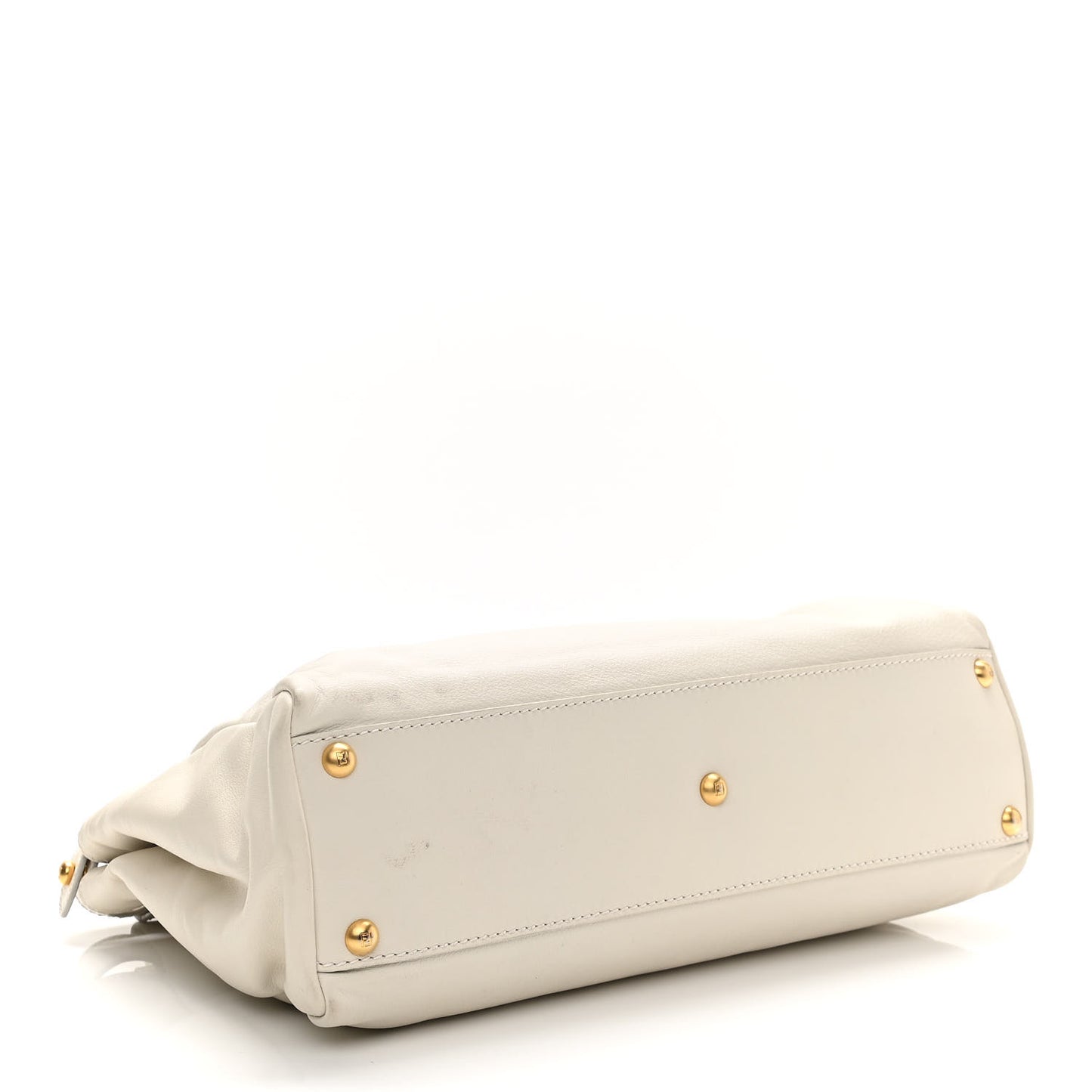 Nappa Medium Peekaboo Iconic Satchel White