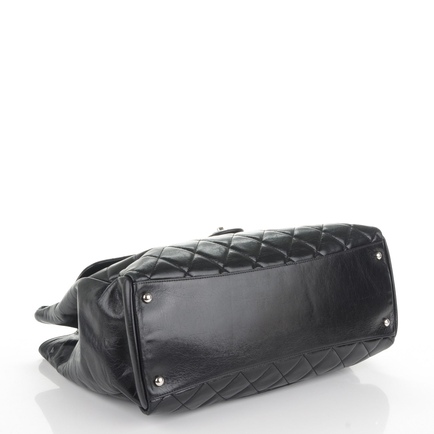 Chanel Glazed Calfskin Large CC Delivery Tote Black 4 of 7