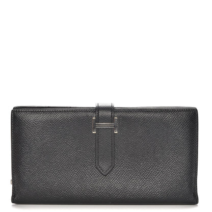 Hermes Epsom Bearn Gusset Wallet Black 1 of 8