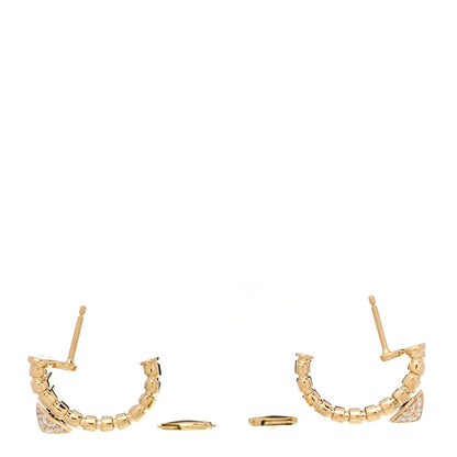 Bulgari 18K Yellow Gold Diamond Tubogas Earrings 3 of 5