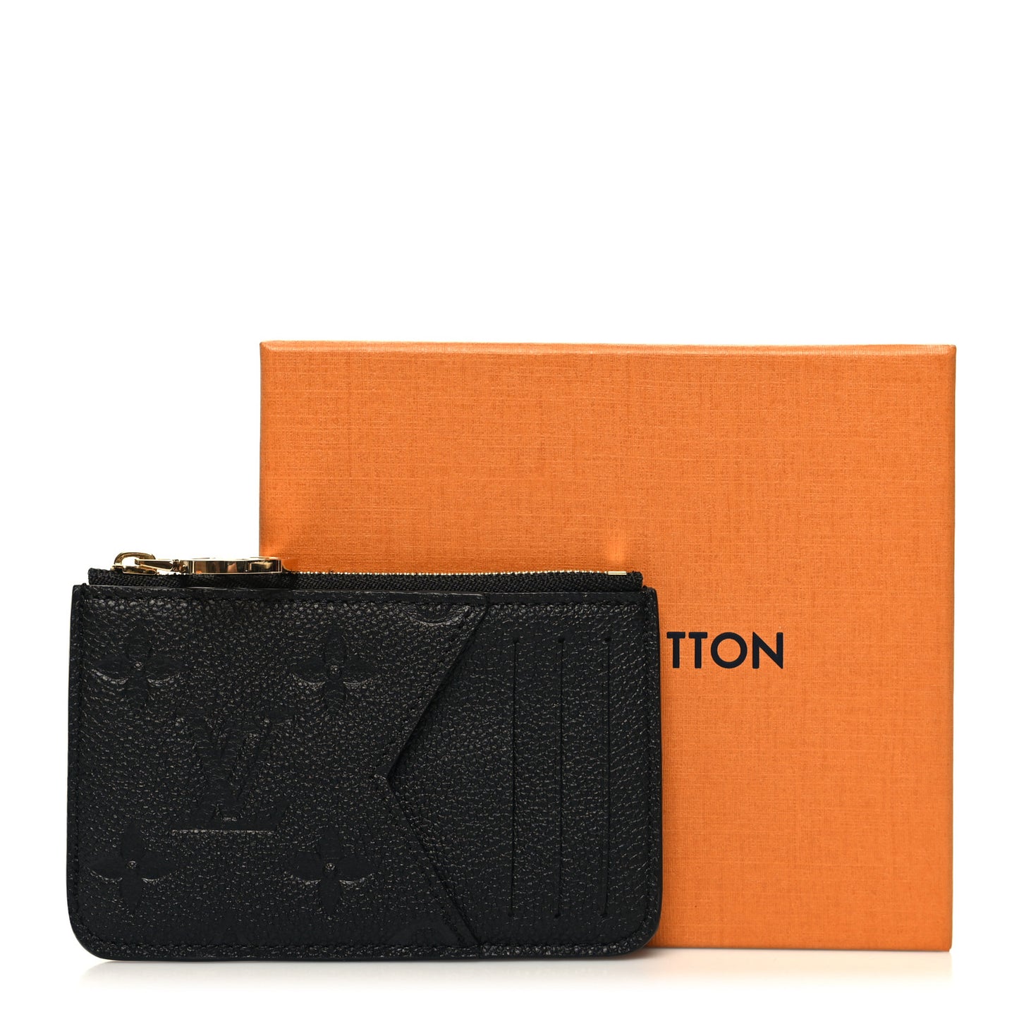 Empreinte Monogram Zipped Romy Card Holder Black