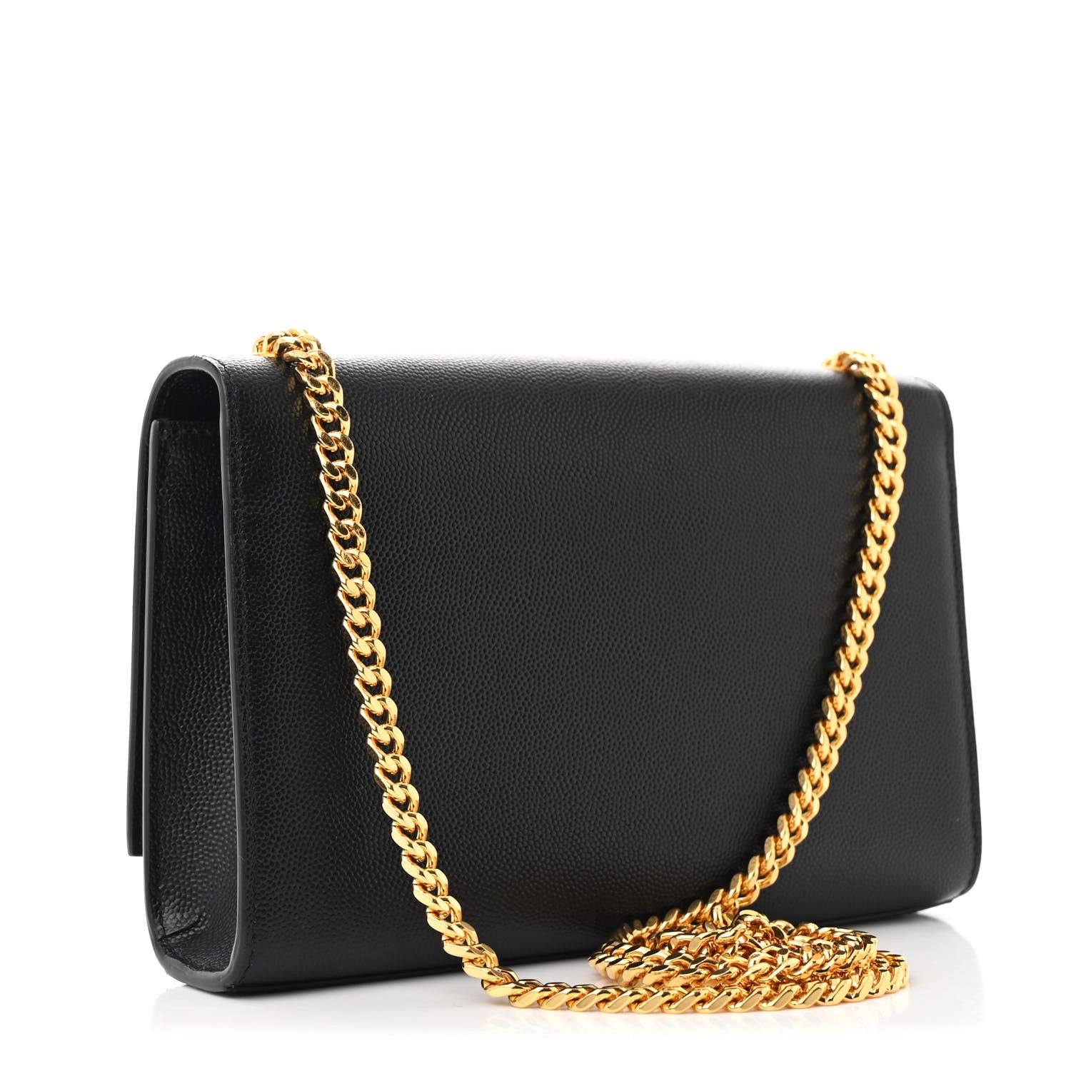 Saint Laurent Grain De Poudre Medium Classic Monogram Kate Satchel Black 3 of 10