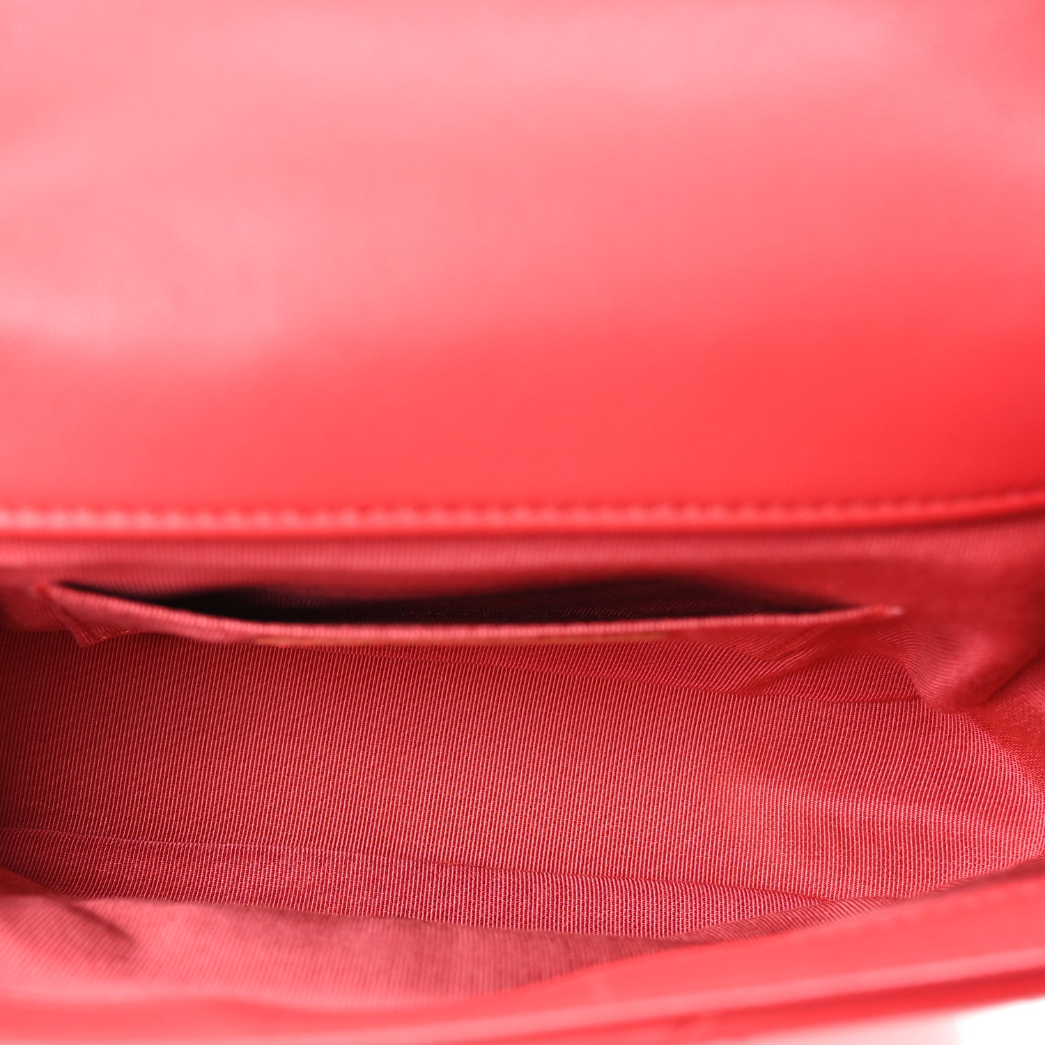 Chanel Lambskin Quilted Small Circular Handle Bag Brilliant Rouge 5 of 10