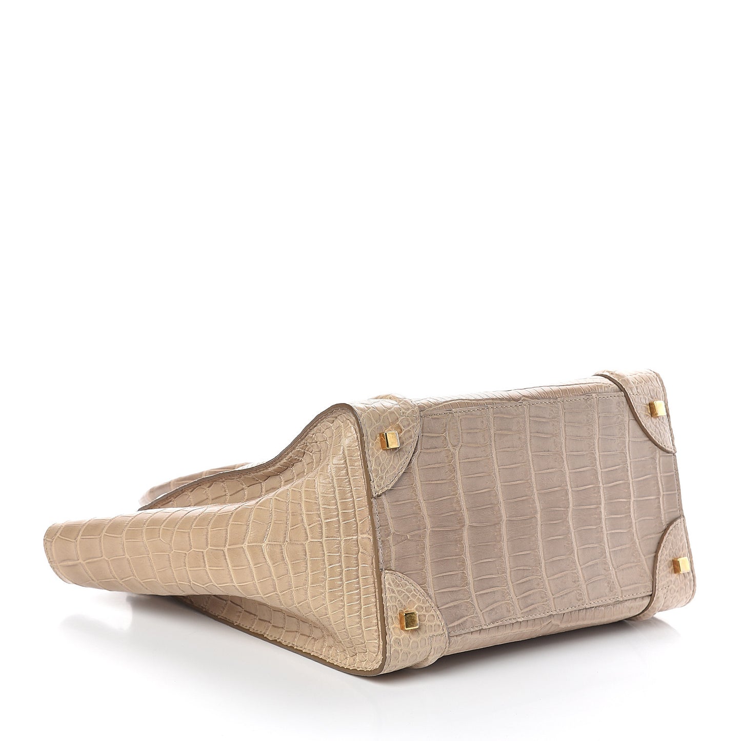 Crocodile Mini Luggage Beige