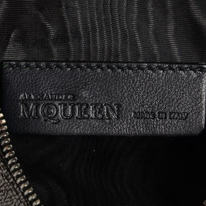 Alexander McQueen Textured Leather De Manta Cosmetic Case Silver 6 of 7