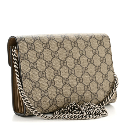 Gucci GG Supreme Monogram Mini Dionysus Chain Wallet Beige Taupe 3 of 13