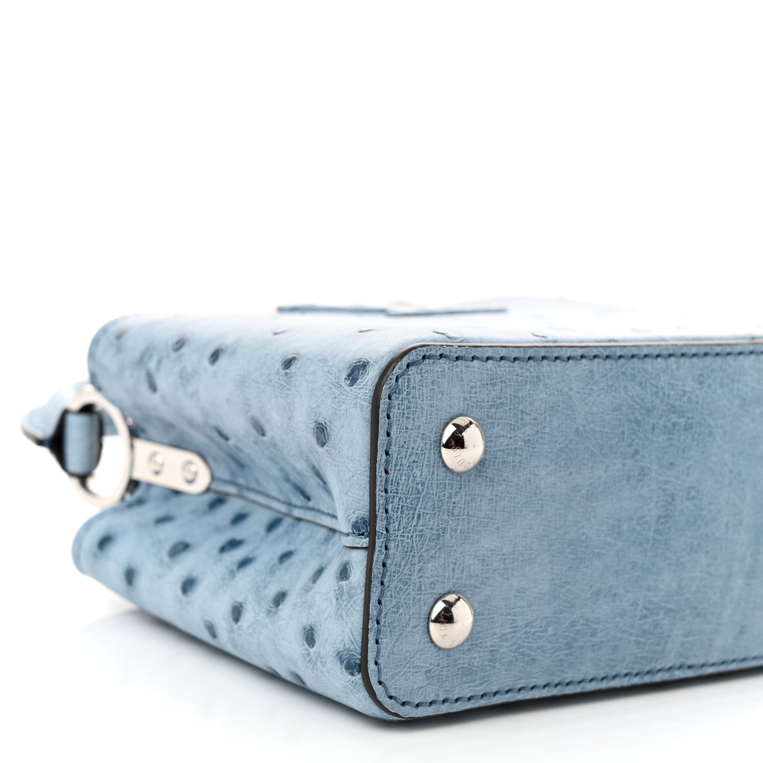 Louis Vuitton Ostrich Capucines Mini Blue Denim 8 of 10