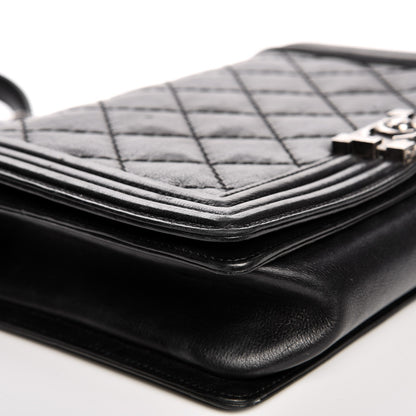 Chanel Calfskin Quilted Double Stitch New Medium Boy Flap Black 11 of 15
