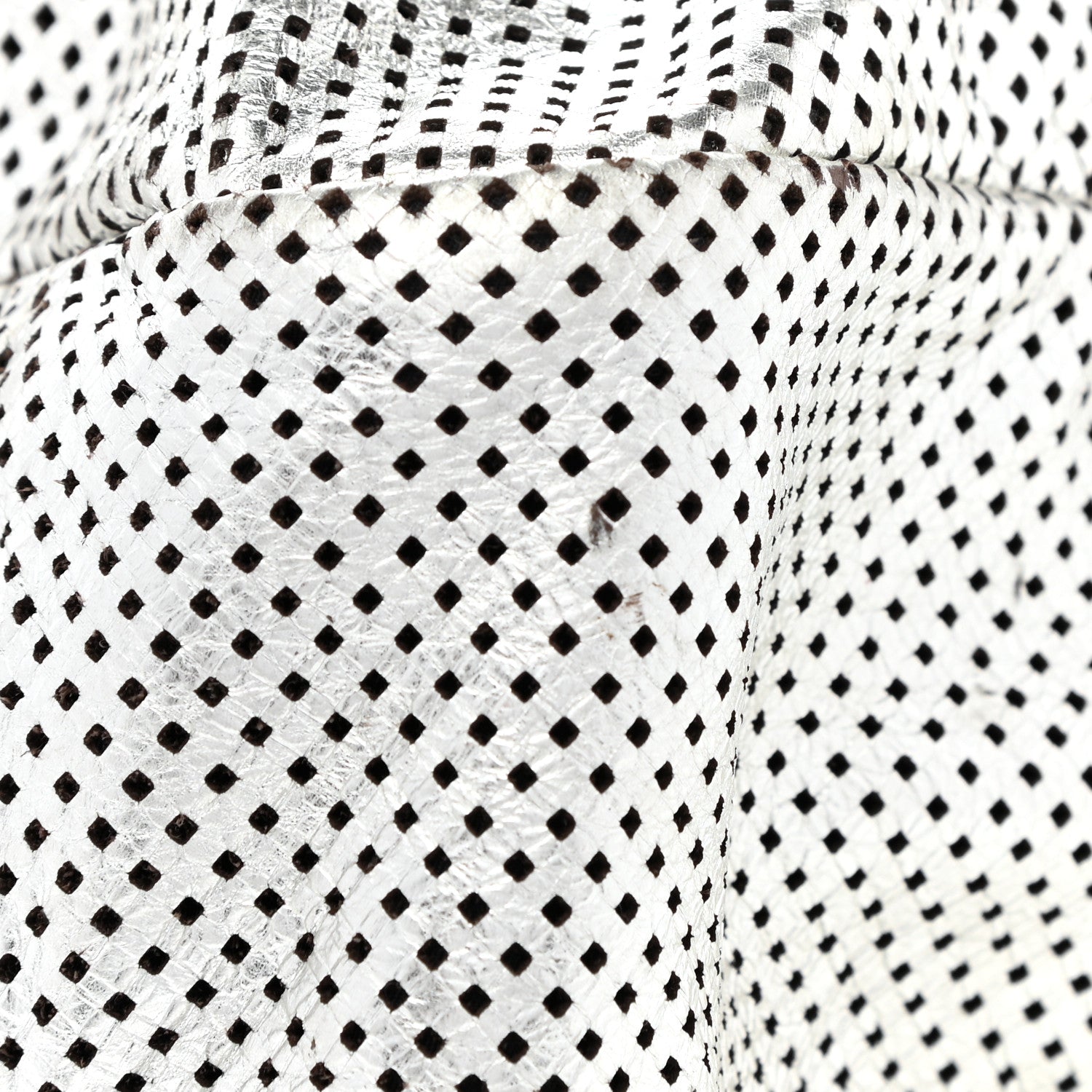 Chanel Metallic Glazed Calfskin Perforated Medium Rodeo Drive Tote Silver 10 of 10