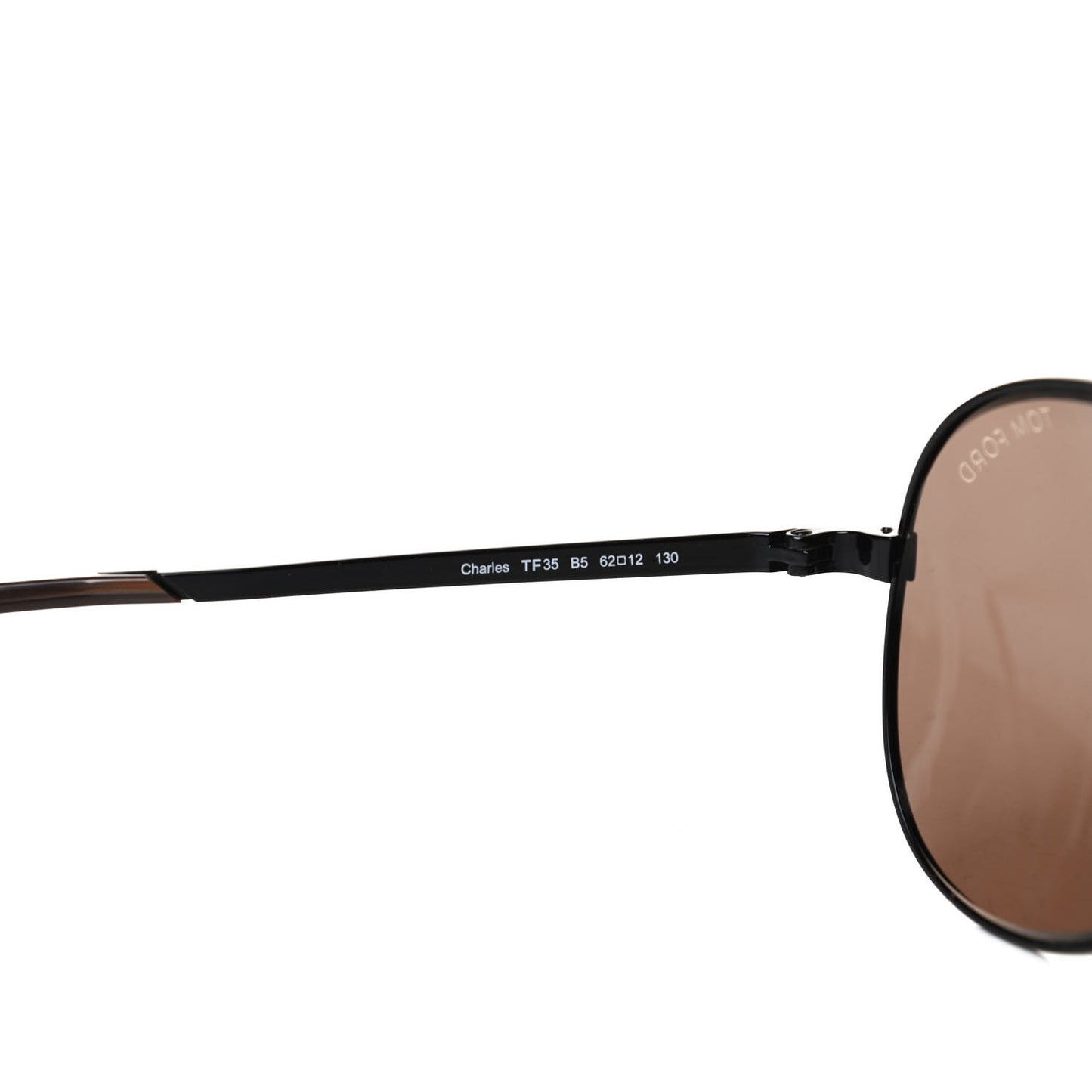 Metal Charles Aviator Sunglasses TF35 Black