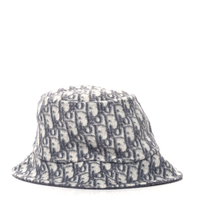 Christian Dior Wool Oblique Jacquard Bucket Hat Grey 3 of 6