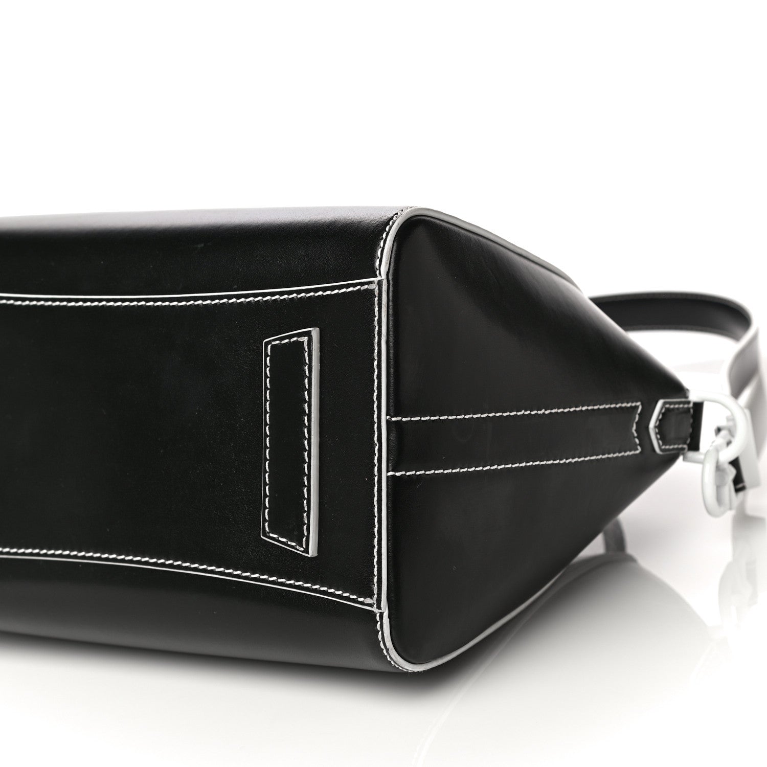 Givenchy Calfskin Contrast Topstitch Small Antigona Black White 9 of 14