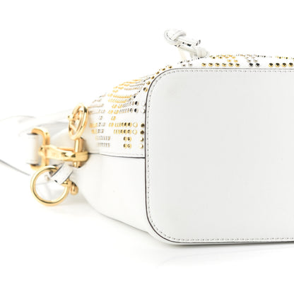 Fendi Vitello Liberty F is Fendi FF Studded Mini Mon Tresor Bucket Bag White 8 of 9