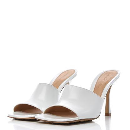 Bottega Veneta Lambskin Stretch Mule Sandals 38 Optic White 3 of 15