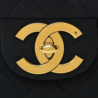 Chanel Canvas Quilted XL Jumbo Single Flap Black 9 of 9