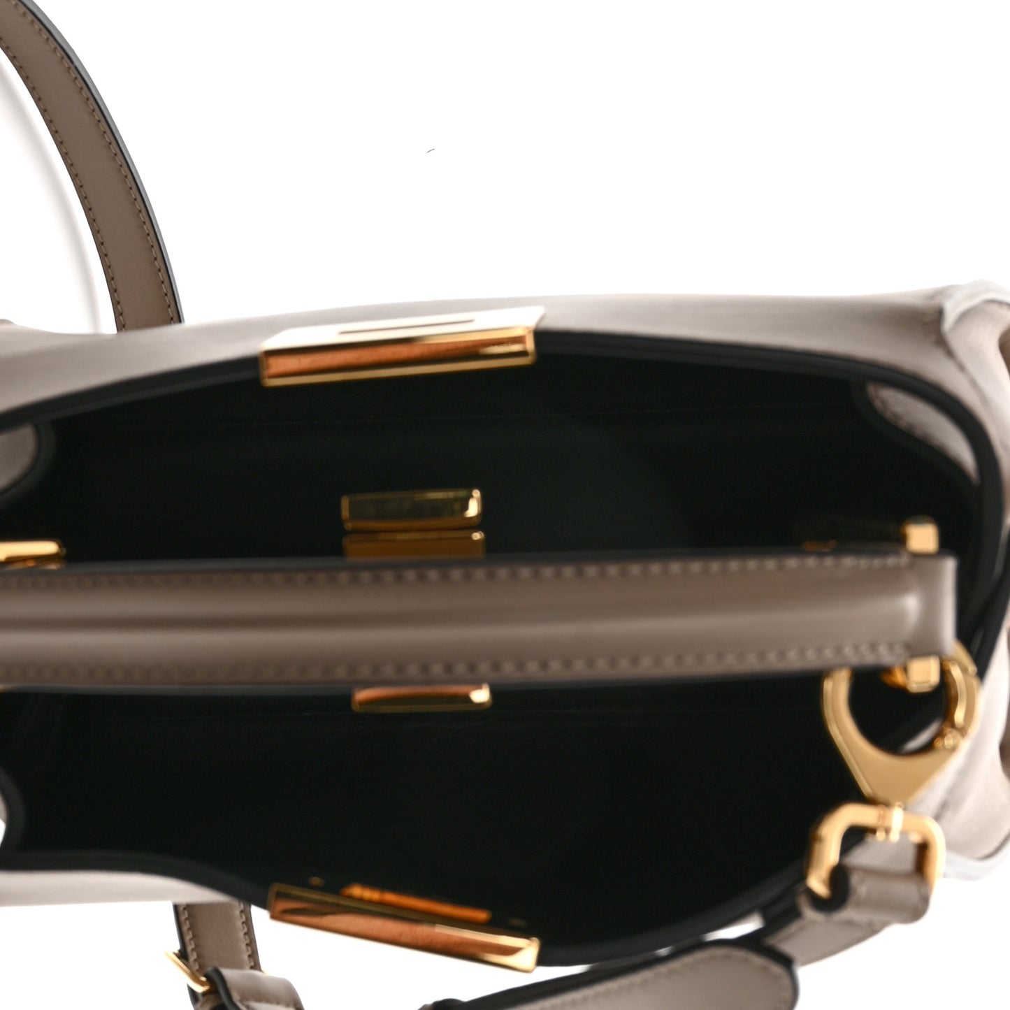Vitello Tahiti Burro Medium Peekaboo Iconic Essentially Satchel Tortora Black