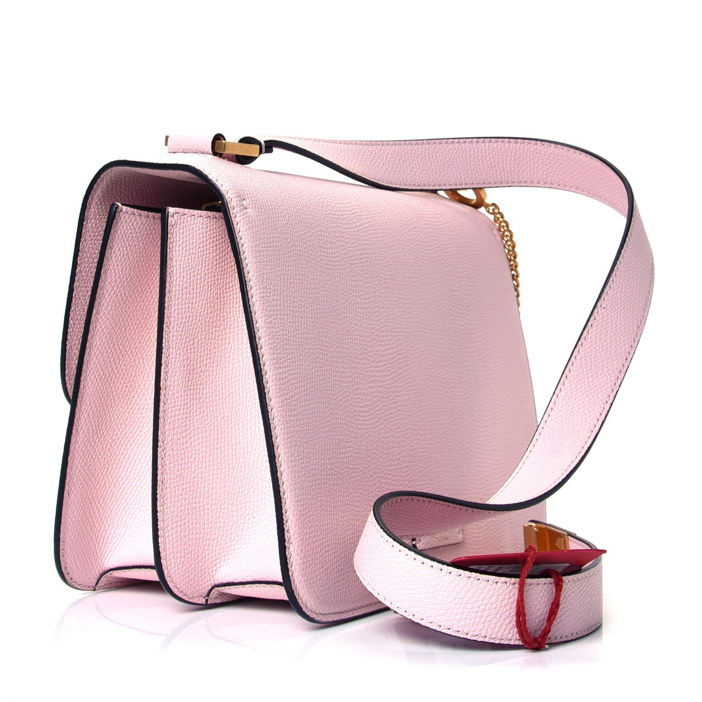 Grainy Calfskin Large VSling Shoulder Bag Rose Quartz