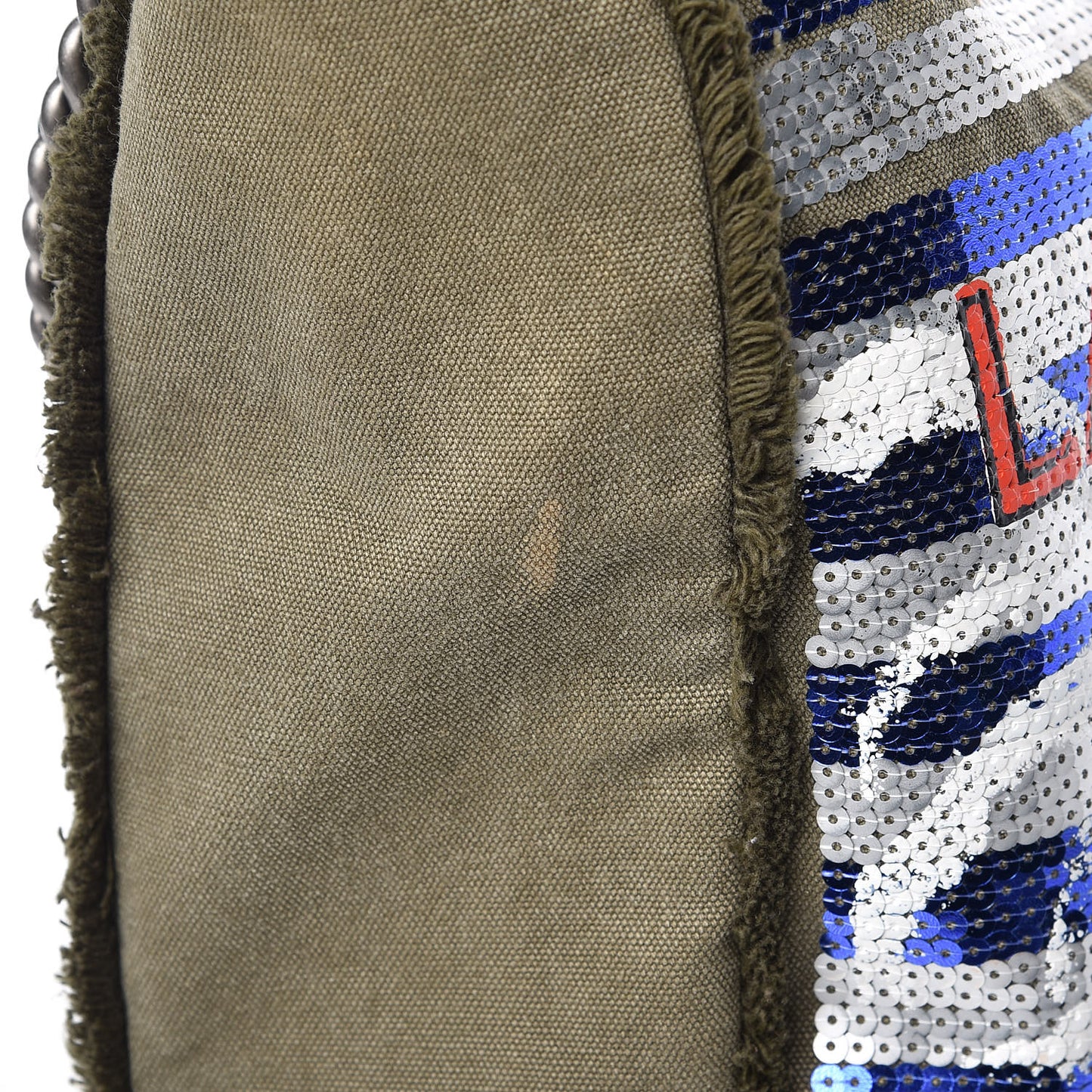Canvas Sequins Cubano Trip Hobo Khaki