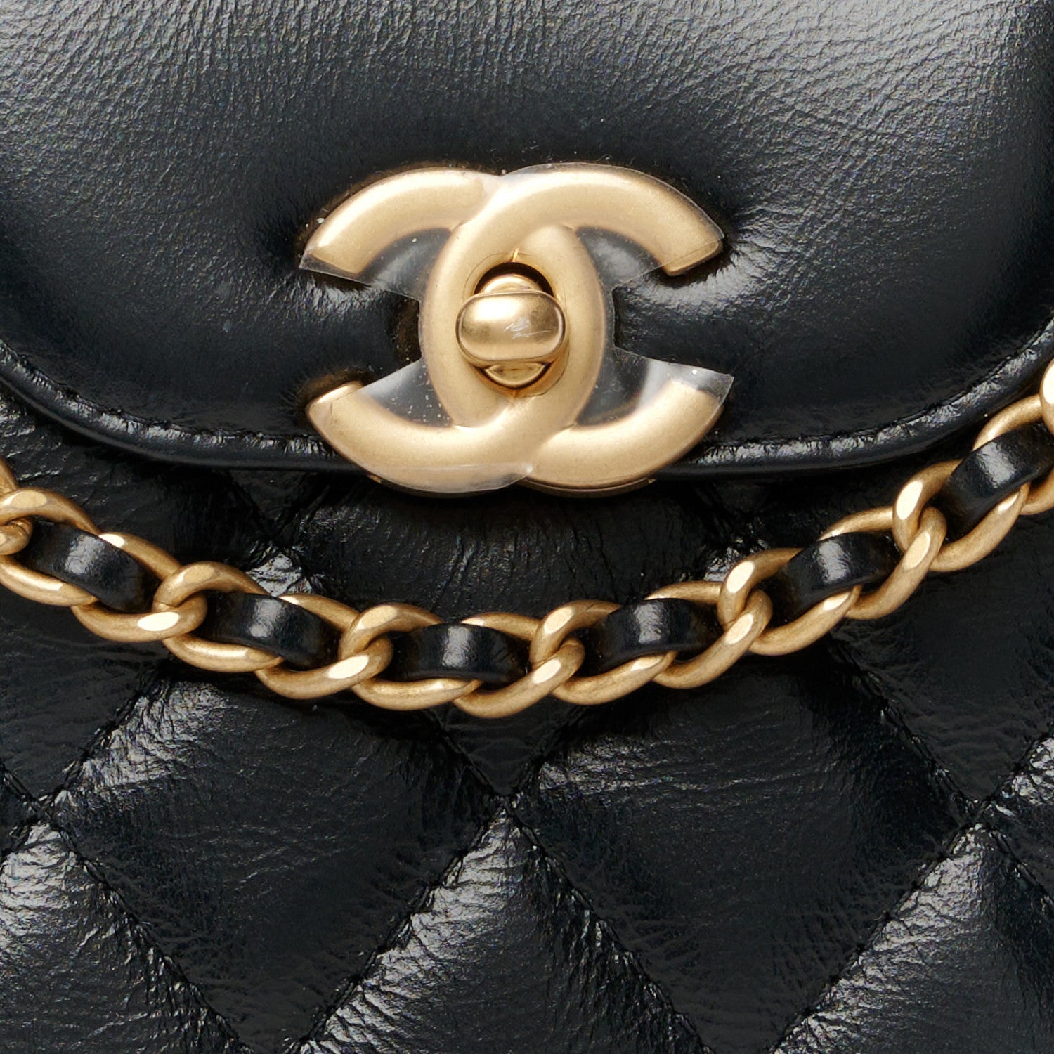 Chanel Shiny Aged Calfskin Quilted Nano Kelly Shopper Black 8 of 11